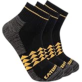 Cat mens Half Cushioned Quarter Sock, Black (3 Pack), XX-Large US