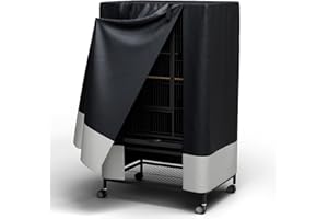 Yvmeu Blackout Bird Cage Cover - with Top Birdcage Cover for Night Universal Breathable Large Nighttime Cage Cover for Bird (33x23x41 inch)