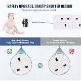 EXTRASTAR 4 Way Extension Lead 13A UK Plug 5M White Power Strip view 4
