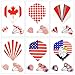 WINMAX Dart Flights 30 Sets (90 Pcs) Standard Shape National Flag Durable PET Flights for Steel Tip Darts, Perfect Accessories Equipment Supplies for Dart Games