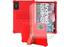 CongJiaLingXi Compatible for Acer Iconia Tab P11 11.0 Inch Tablet Case + 2 Pcs Screen Protector Tempered Glass Film, Soft Sil