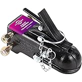 2-5/16" Heavy Duty Adjustable Trailer Coupler Channel-Mount SAE Class IV 15000 lbs Black