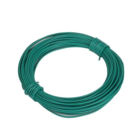 Shintop Gartendraht Grün, Bindedraht 1,8mm Dick Plastik-Beschichteter Drahtbinder zum Hochbinden von Pflanzen (15 Meter)