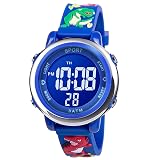 Vicloon Kids Digital Watch, LED Electrical Watch with 7 Color Lights, Unicorn Theme, Alarm Stopwatch, Waterproof for Girls Aged 6-12