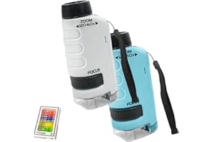 ACHUHE Miniscope Kids, The Original Miniscope for Kids, The Miniscope for Kids, Mini Labsters Portable Mini Scope Pocket for Scientific Experiment (White+Blue)
