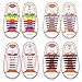 Talent Fashion Kids/Adults Tieless Elastic Silicone No Tie Shoelaces Waterproof Rubber Flat Running Shoe Laces for Sneakers Board Shoes Casual Shoes and Boots