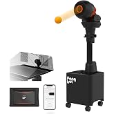 PONGBOT Table Tennis Robot with Net Ping Pong Ball Machine, Remote/APP Control, 576 Pre-saved Trajectories, Automatic Oscillation, Programmable Drills-Frequency/Ball Speed/Rotation/Landing/Hight