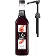 1883 Hibiscus Syrup with Pump for Hot & Cold Drinks - 1 Liter 33.8 Ounces