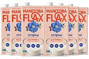 Manitoba Milling Company Original Flax Beverage | Unsweetened | 3000mg ALA OMEGA-3 | 2 Tbsp Flaxseed per Serving | 4g Protein