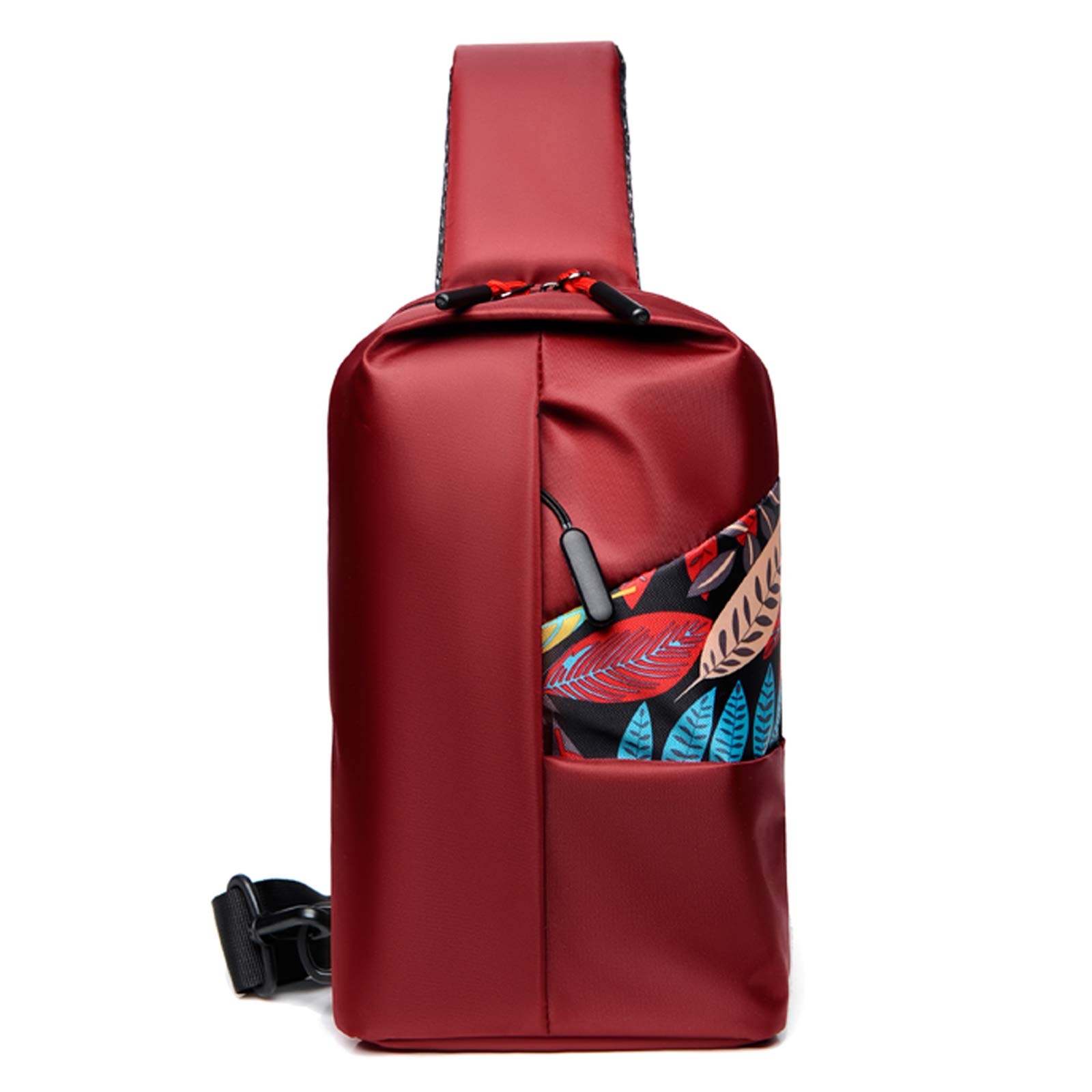 FANDARE Large Sling Bags Mens Shoulder Unbalance Backpacks Women Chest Pack Multipurpose Crossbody Bags for Women Men Outdoor Sport Travel Gym Running Hiking Daypack Red — image 1