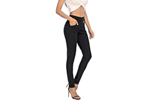 neezeelee Dress Pants for Women Comfort Stretch Slim Fit Leg Skinny High Waist Pull on Pants with Pockets for Work