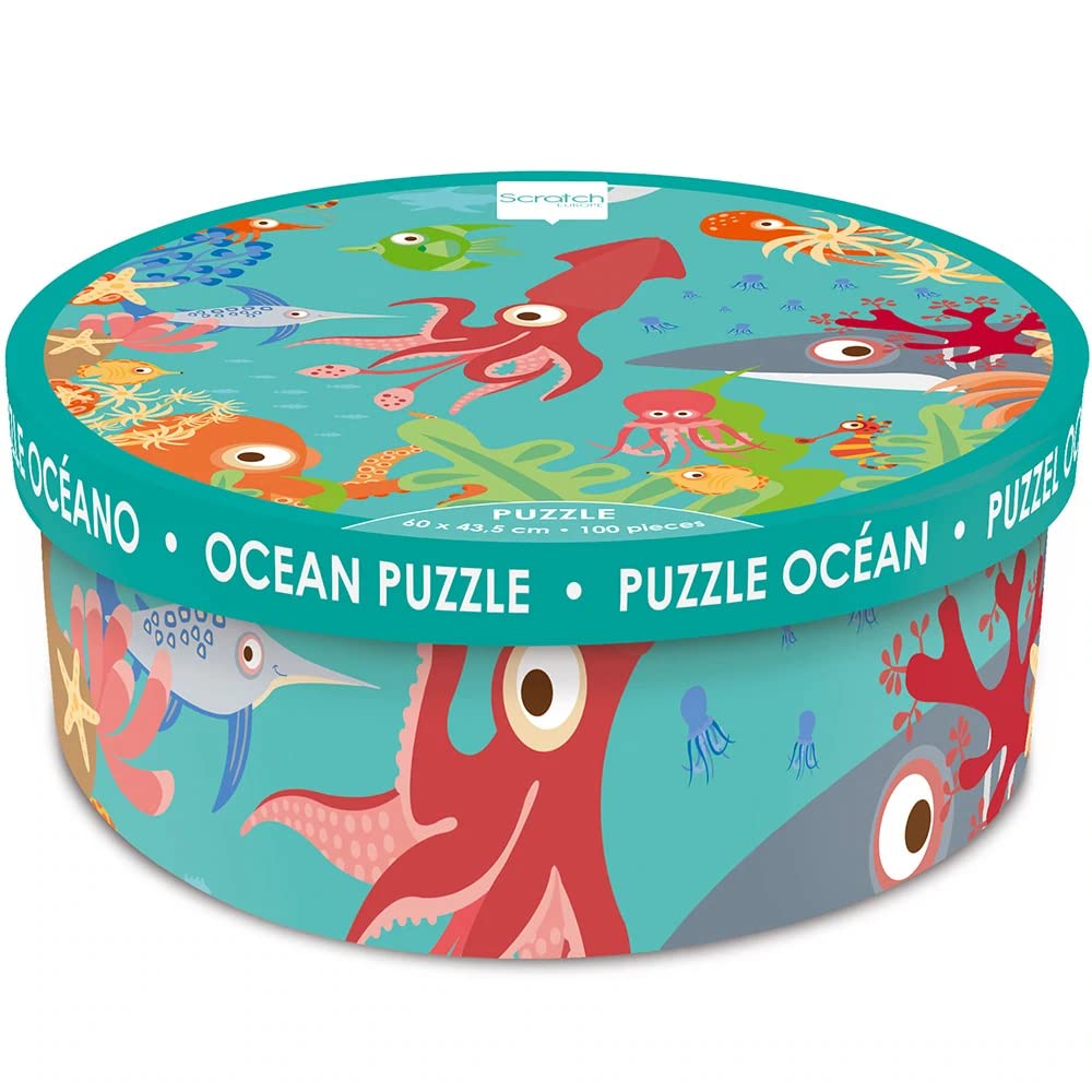 SCRATCH 276181121 100 Piece Jigsaw Puzzle for Children Aged 5 Years Old, Ocean Design