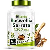 tnvitamins Boswellia Extract Capsules, 120 Count | 1,200 mg Per Capsule | 65% Boswellic Acids + 10:1 Concentrated Extract | Boswellia Serrata | Joint &amp; Mobility Support*