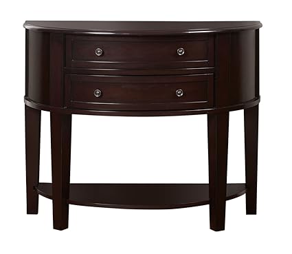 Furniture Of America Bonitte Semi Circle Console Table Espresso