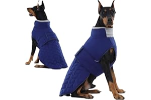 Upgraded Classic Quilted Active Fit Dog Winter Coat, Waterproof & Lightweight Coats for Medium Dogs, Easy On & Off Pet Jacket