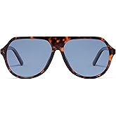 VANLINKER Retro Oversized Polarized Aviator Sunglasses for Women Men Vintage 70s Big Square Aviators VL9851