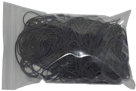 100 g Gummiringe schwarz 40 mm Ø 1,2 x 1,2 mm breit