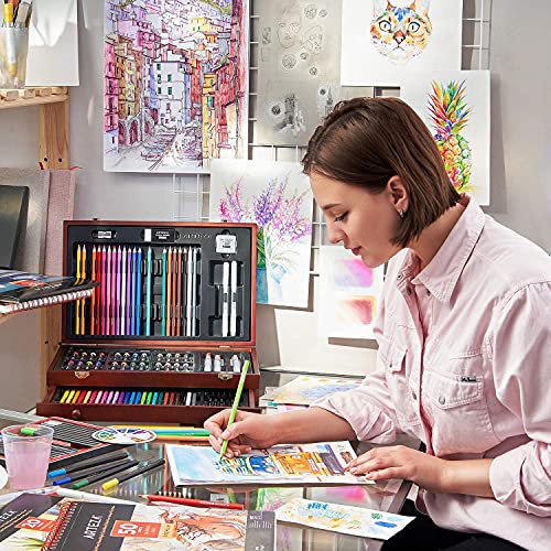 Arteza Art Set, Includes Assorted Watercolors, Graphite and Colored