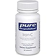 Pure Encapsulations Iron-C - 15 mg - 175 mg Vitamin C - Red Blood Cell Support* - Energy Production - Highly Bioavailable Iron Pill - Gluten Free & Vegan - 30 Capsules