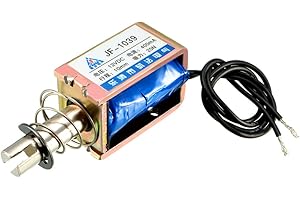 uxcell DC 12V 25N 10mm Stroke Pull Type Open Frame Solenoid Electromagnet Linear Motion JF-1039
