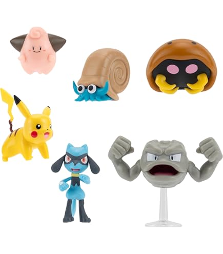 PKW - Figua De Batalla MP 10Pk De 2 Pulgadas: Pikachu #4, Squitle #5
