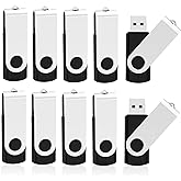 KOOTION 10 Pack 4GB Flash Drive 4gb USB 2.0 Flash Drives USB Drive Jump Drive Bulk Thumb Drive Swivel Memory Stick Black