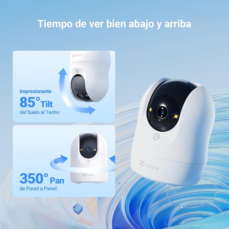 C6N G1 3K (2-pack) Câmara de vigilância WiFi interior de 360°, deteção de pessoas por câmara IP, visão noturna a cores, áudio bidirecional, rastreamento por zoom, controlo remoto, para bebé/empresa