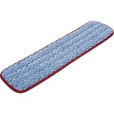 Rubbermaid Commercial Products HYGEN Microfiber Wet Mop Head Red 18in 12Pk | Mop Head Refill, for Janitorial/Professional Cleaners and Heavy-Duty Industrial Floor Cleaning/Mopping/Scrubbing