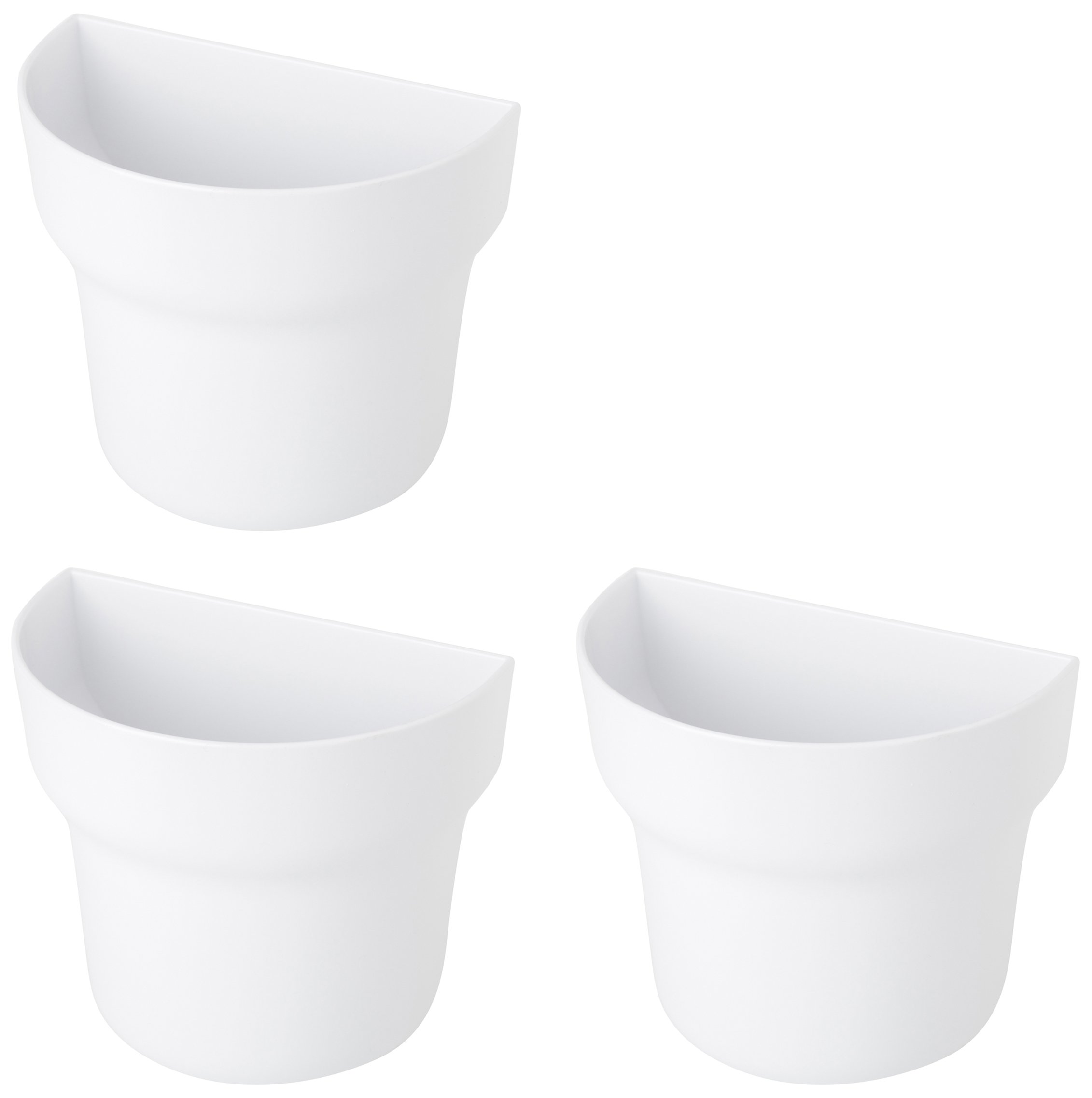 Vigar Pack of 3 Pots White 13x8.5x11.5 cm 8977