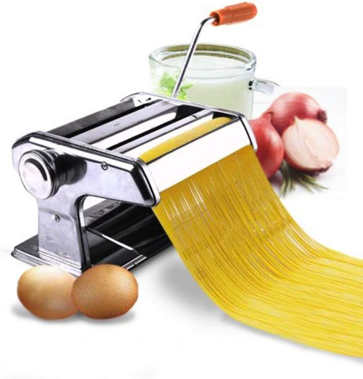 Piyuda resh Stainless Steel Pasta Maker & Roller Machine Noodle Spaghetti &Fettuccine Maker