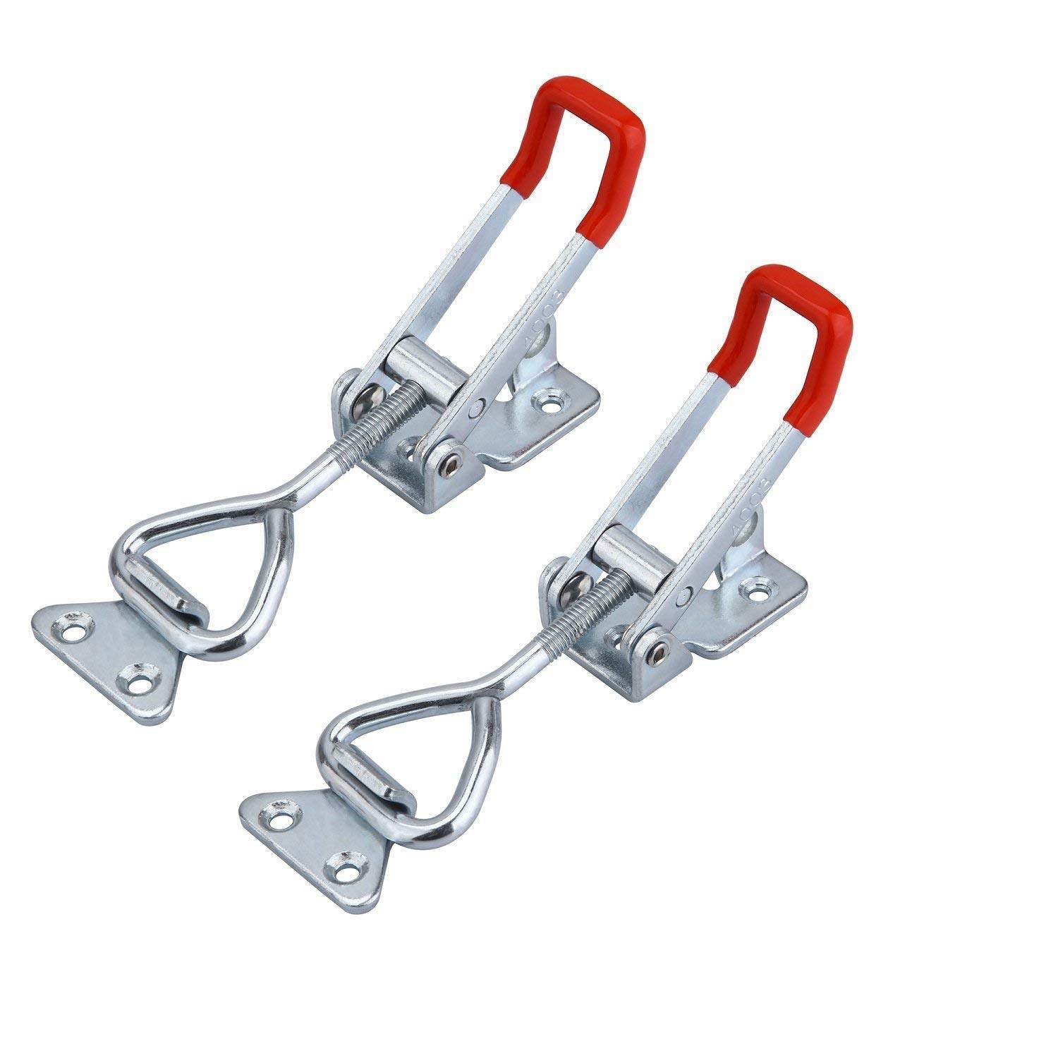 feedal 2pcs Adjustable Door Cabinet Box Case Toggle Latch Hasps Toggle Clamp (220kg GH-4002)