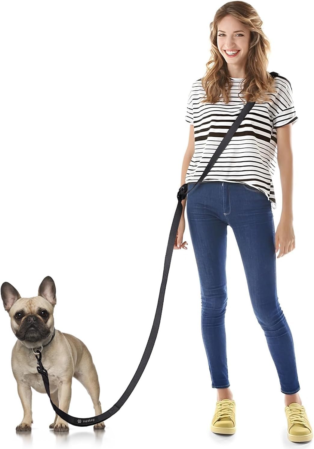 Photo 1 of Heelay Hands Free Dog Leash, 8.2ft Multifunctional Crossbody Rope with Explosion-Proof Handle and Adjustable Training Hands Free Leash for Medium Dog