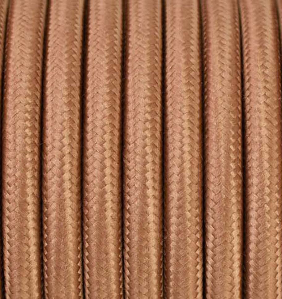 10FT 3 Metres 3 Core Braided Textile Cable Vintage Fabric Cable Pendulum Cable Lamp Cable Textile Cable 2x1.5mm² 2 x 1.5 mm² Bronze Round