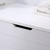 AVC Designs Toy Chest Ottoman Bench White MDF with Soft Close Hinges view 5