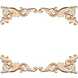 Susuntas 4pcs Wood Carved Corner Onlay Applique