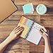 Coopay 4 Pieces Spiral Notebook Cover Paper Steno Pocket Notepad with Pen in Holder and Sticky Notes, Page Marker Index Tabs Flags, 4 Colors (Multiple Colors)