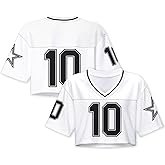 Jiveels Cropped Top Jersey for Women Y2k Hip Hop Plain Football Jersey Crop Top V Neck Short Sleeve Shirts Mesh Streetwear