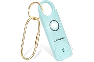 ASTOEIAS Rechargeable Personal Safety Alarm for Women, 135 dB Keychain Siren with LED Strobe Light, Emergency Security Safe Devices Key Chain Alarms for Women Kids Elderly (Blue)