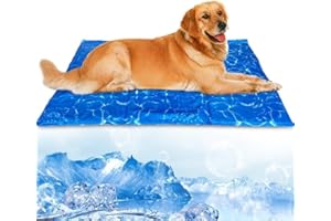 Extra Large Dog Cooling Mat | 43.3''*27.6'' Non-Toxic | Portable | Pet Self Cooling Pad Cushions Bed Sofa 110 * 70cm