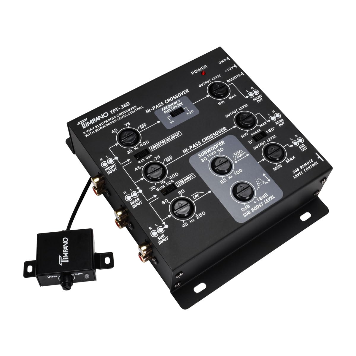 Subwoofer Control Unit Mua Timpano 3-Way Electronic Crossover Remote Subwoofer Control ...