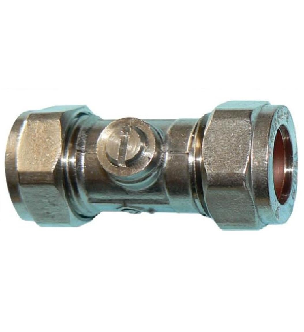 Primaflow 22mm Chrome Isolation Valve - Economy - Pack of 2