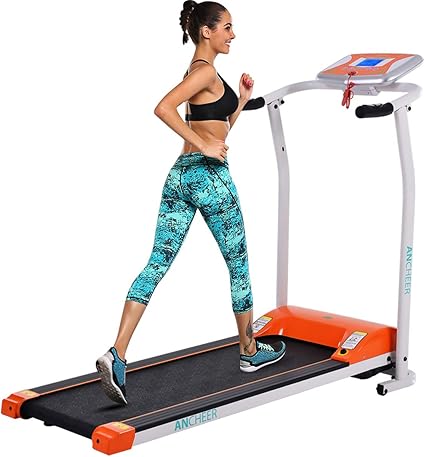 Amazon Com Electric Folding Treadmill Compact Exercise Treadmills For Home Office Gym Small Spaces Running Machine For Running And Walking W Lcd Display Electric Motorized Running Machine Sports Outdoors
