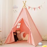 RongFa Teepee Tent for Kids-Portable Children Play Tent Indoor Outdoor (Pink)
