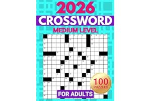 Crossword Puzzles Medium Level: Challenge the Brain with these Word Activity Games for Adults and Seniors
