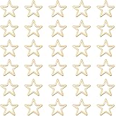 UNICRAFTALE 30Pcs 304 Stainless Steel Star Linking Rings Gold Buckle Frames Connectors Metal Jewelry Connector Links Bead Pendant Connector for Jewelry DIY Accessories