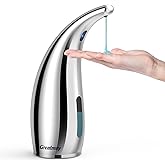 Greatmay Adjustable Automatic Soap Dispenser Touchless, 4 Adjustable Levels Touchless Sensor Liquid Soap Pump Dispenser,300ml Rechargeable Magnetic Charging Hand Soap Dispenser for Kitchen,Bathroom