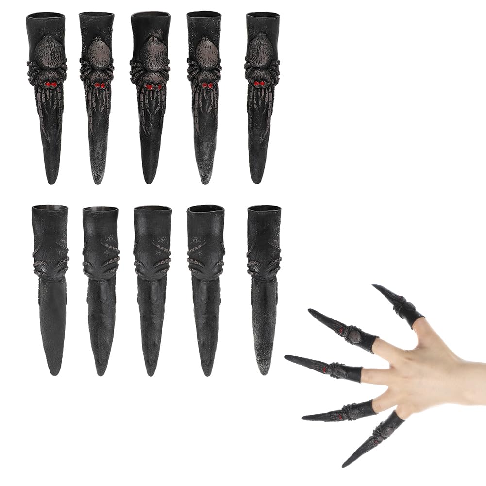 Photo 1 of 10Pcs Halloween Scary Finger Puppets Haunted House Scary Nail Props for Halloween Zombie Vampire Costume Party Cosplay