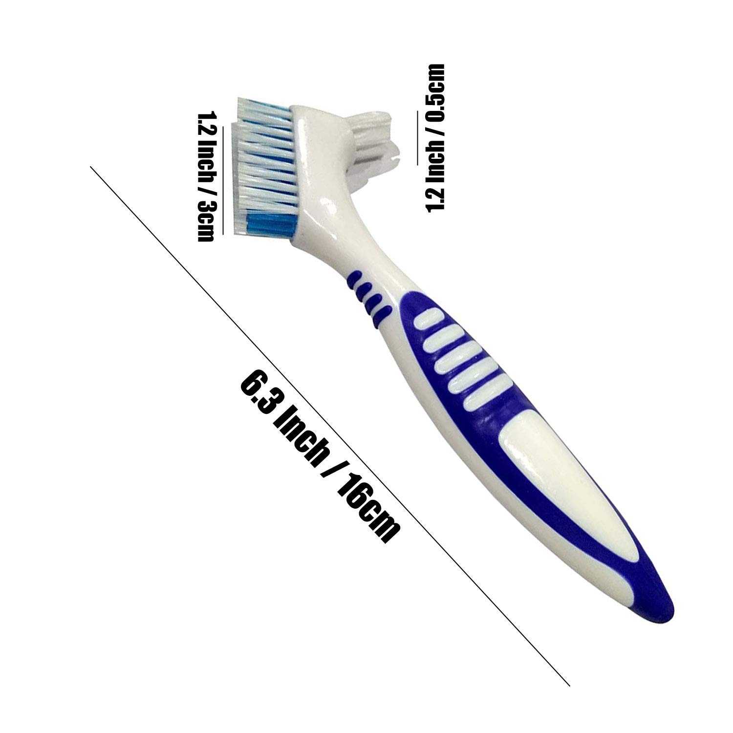 KISEER 2 Pack Denture Bath Case Cup Box Holder Storage Container with Denture Cleaner Brush Strainer Basket for Travel Cleaning (Light Blue and Blue) : Beauty