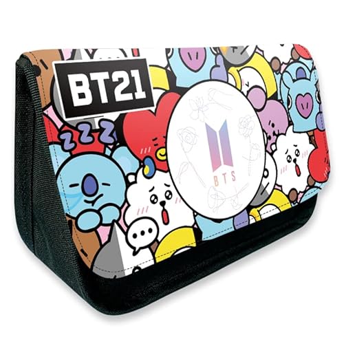 Pencil Case BTS Cute Pencil Pouch Big Capacity Bag With Zipper Pen Case For  Adults Travel Cosmetic Bag Makeup Bag Storage Supplies in Kuwait Whizz