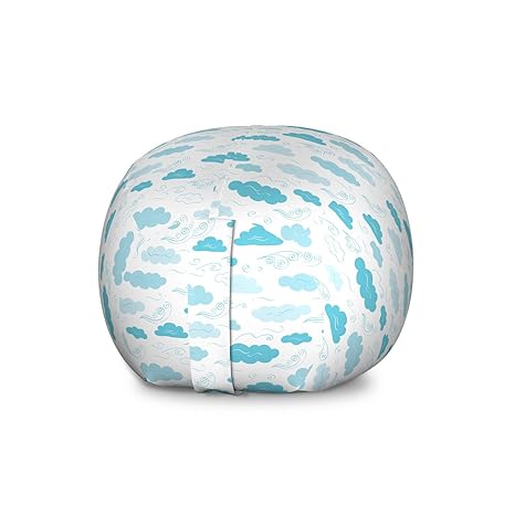  Lunarable Dusty Blue Storage Toy Bag Chair